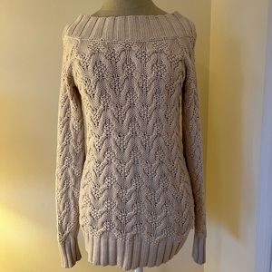 Beige 100% cotton long sweater